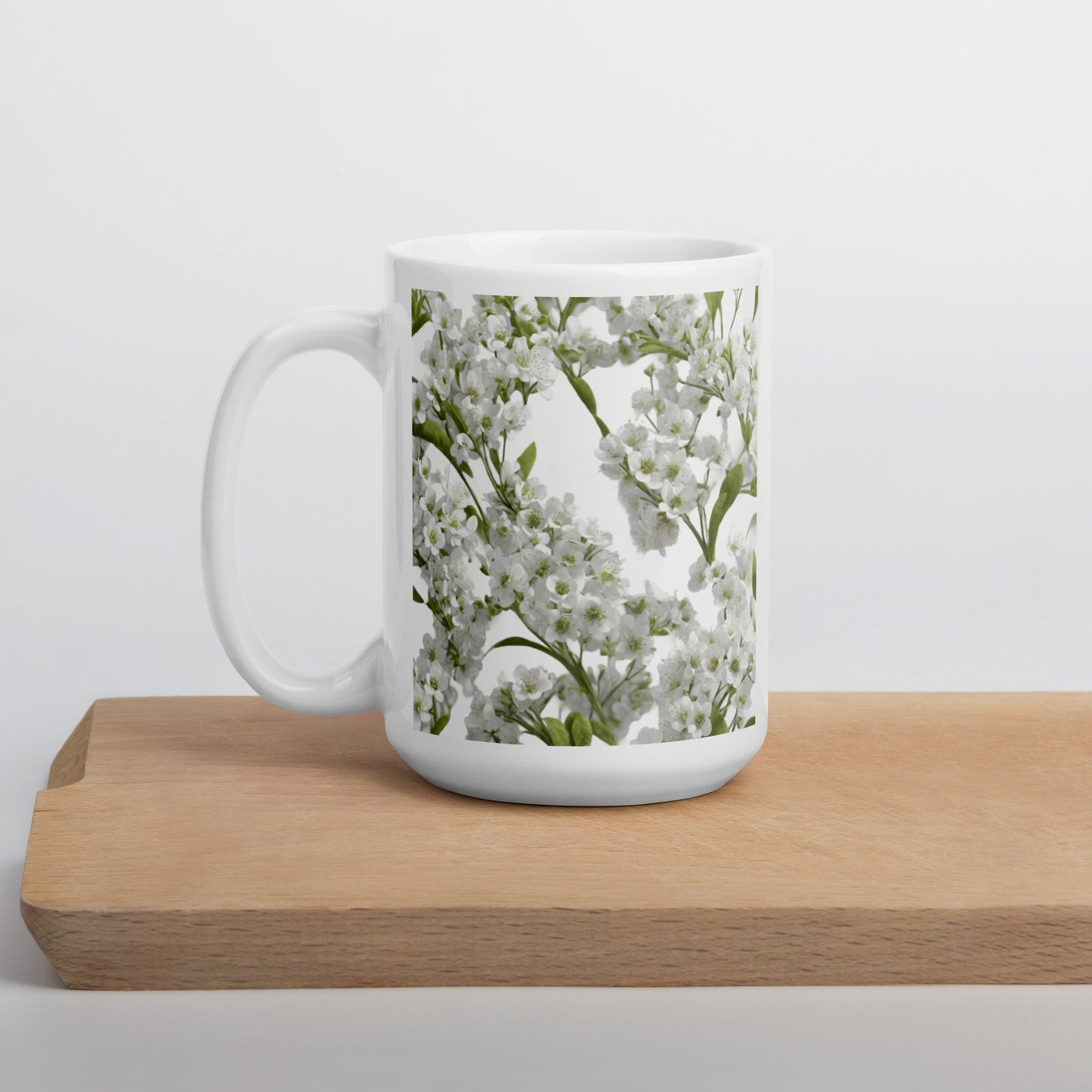 White glossy mug