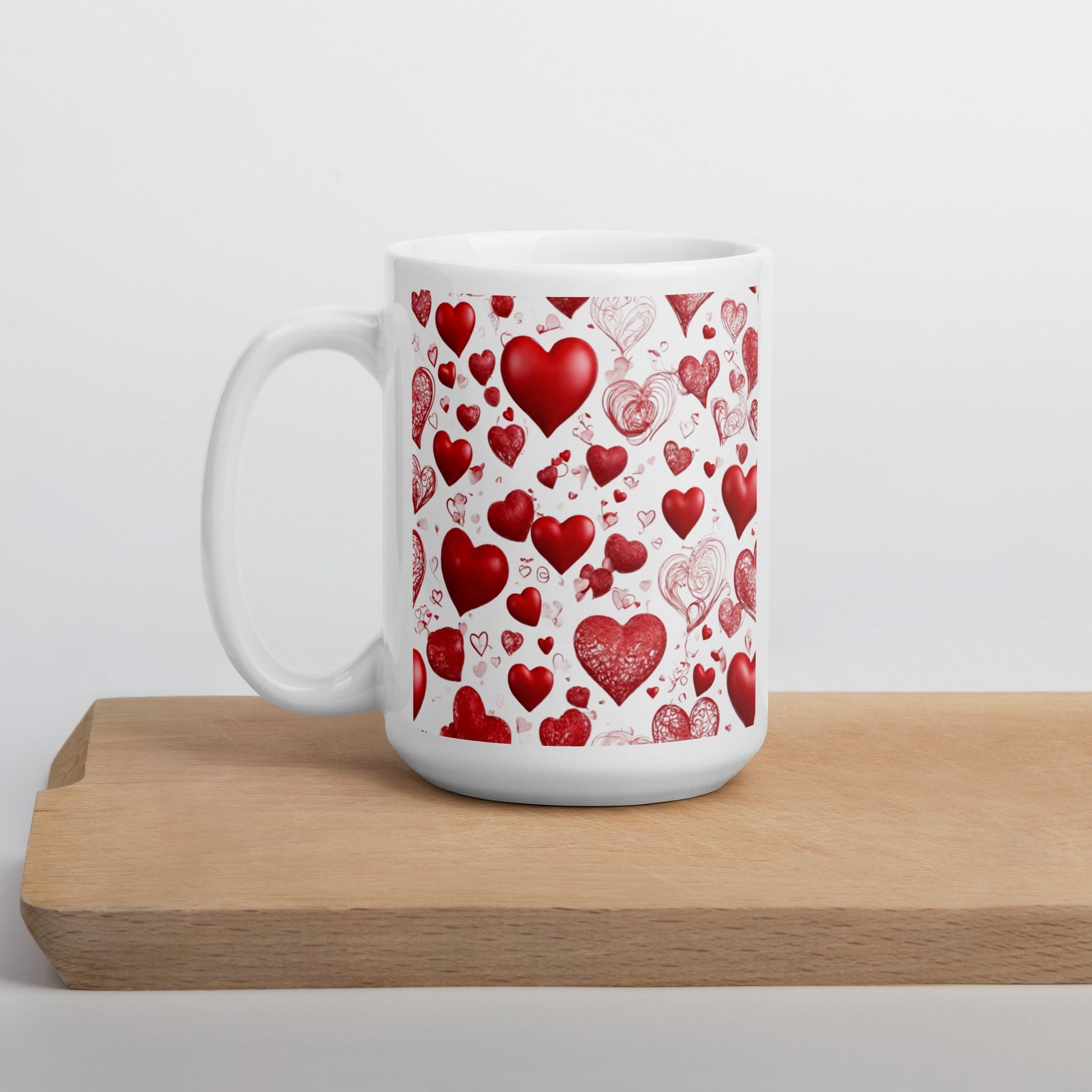 White glossy mug