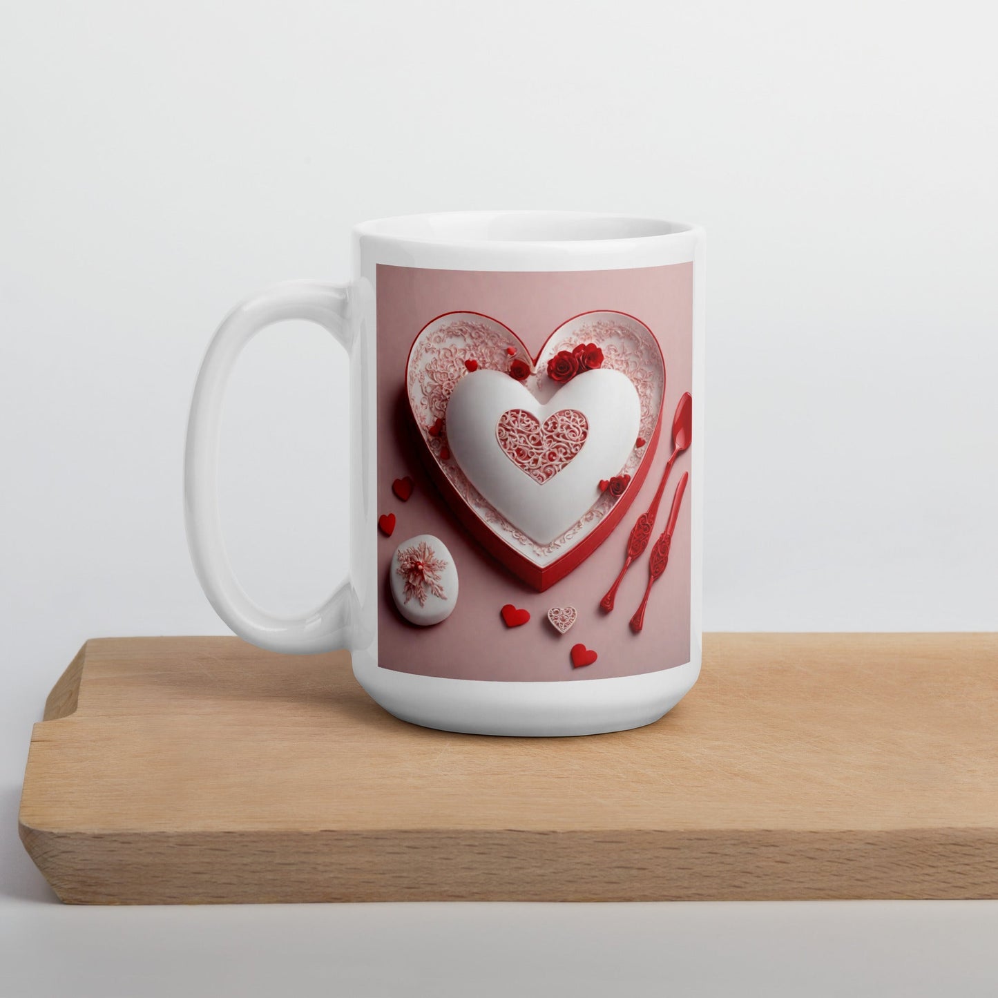 3D Art White Mug — Unique AI Designed Gift
