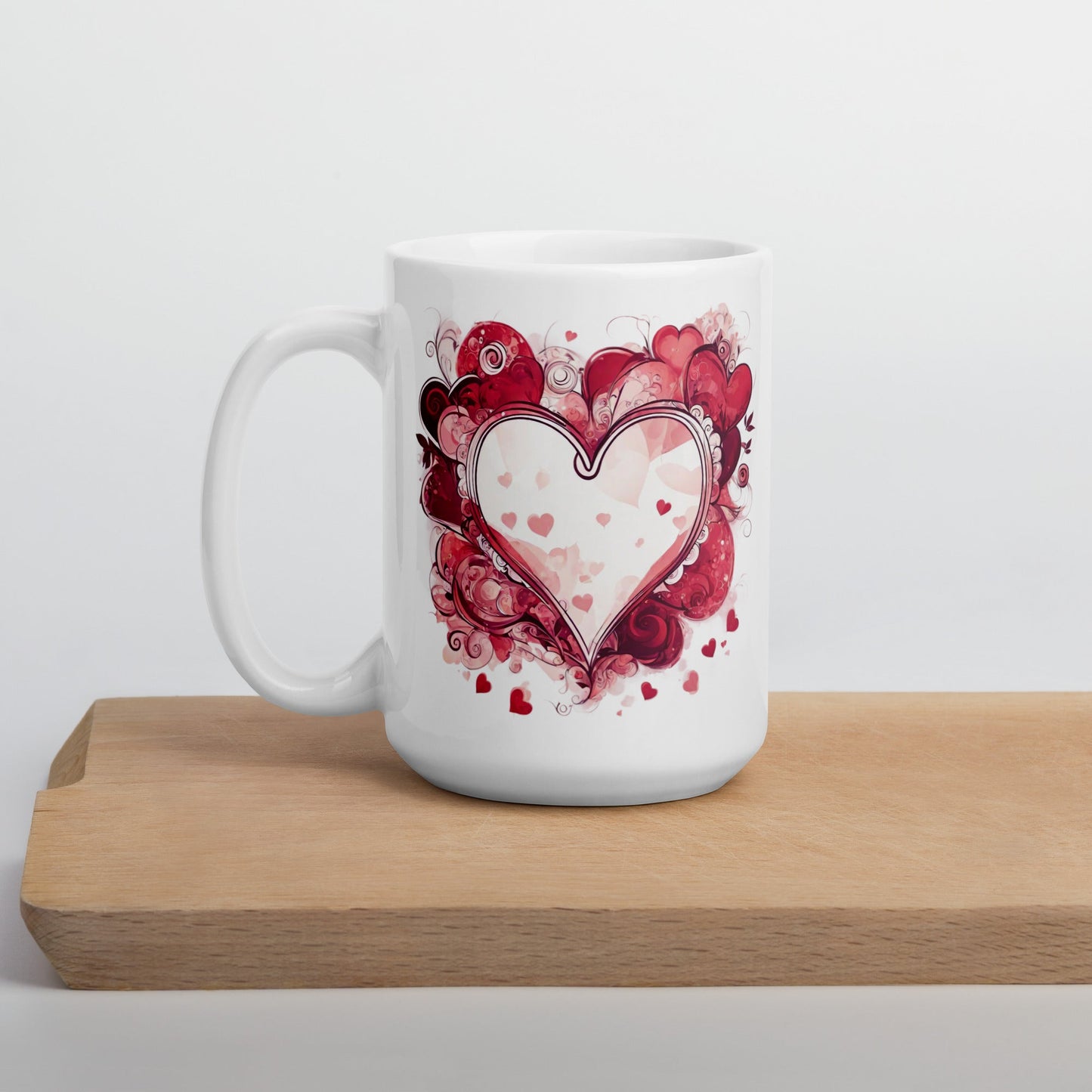 Abstract White Mug — Unique AI Designed Gift