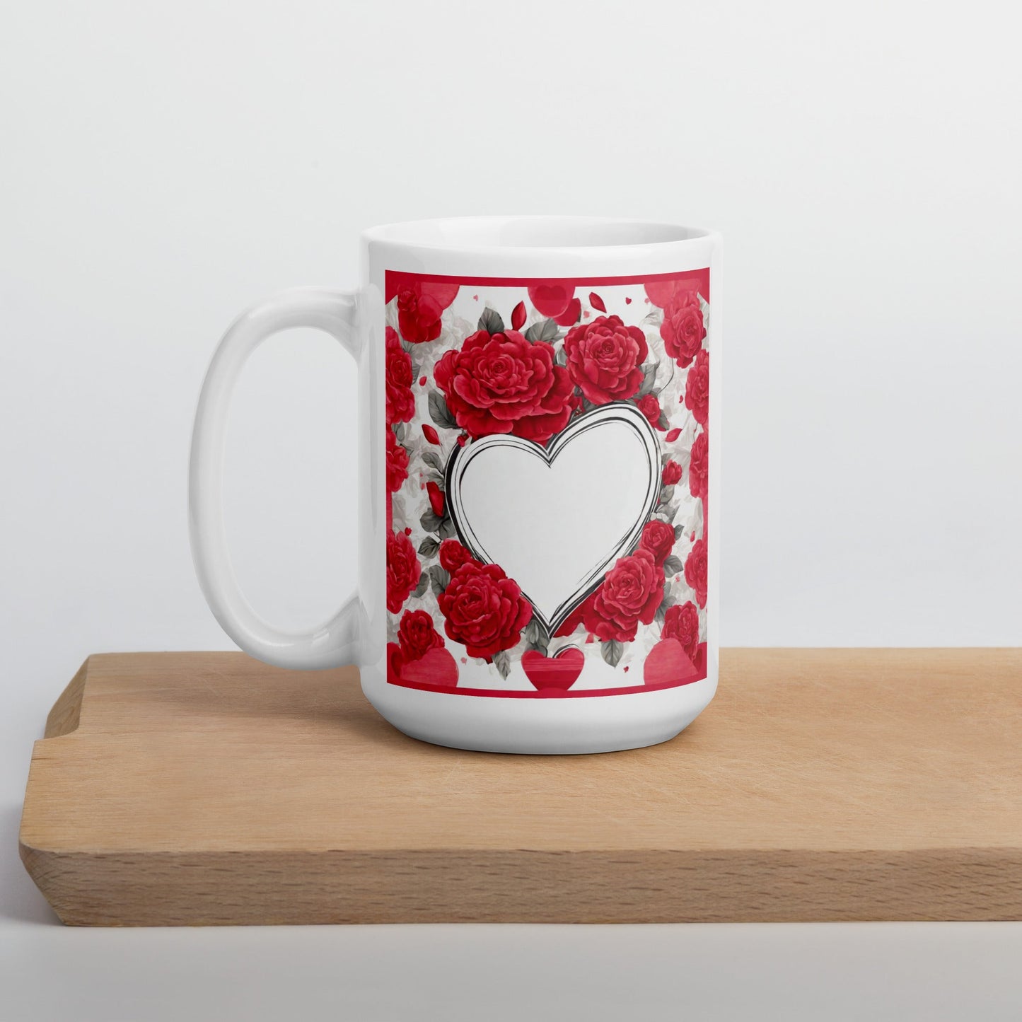 Advertisement Style White Mug — Unique AI Designed Gift