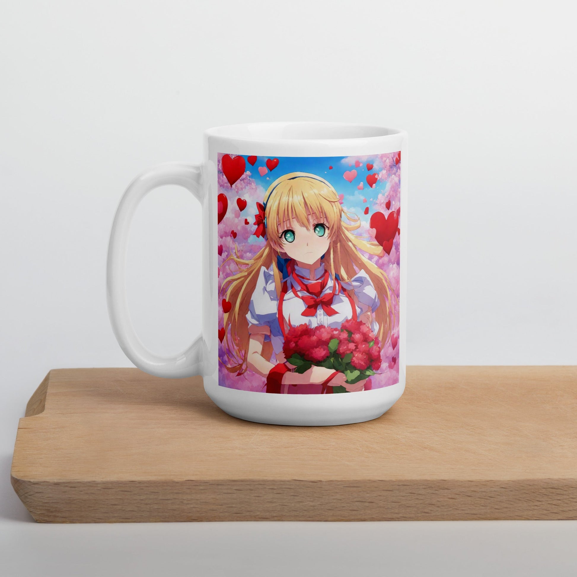 White glossy mug