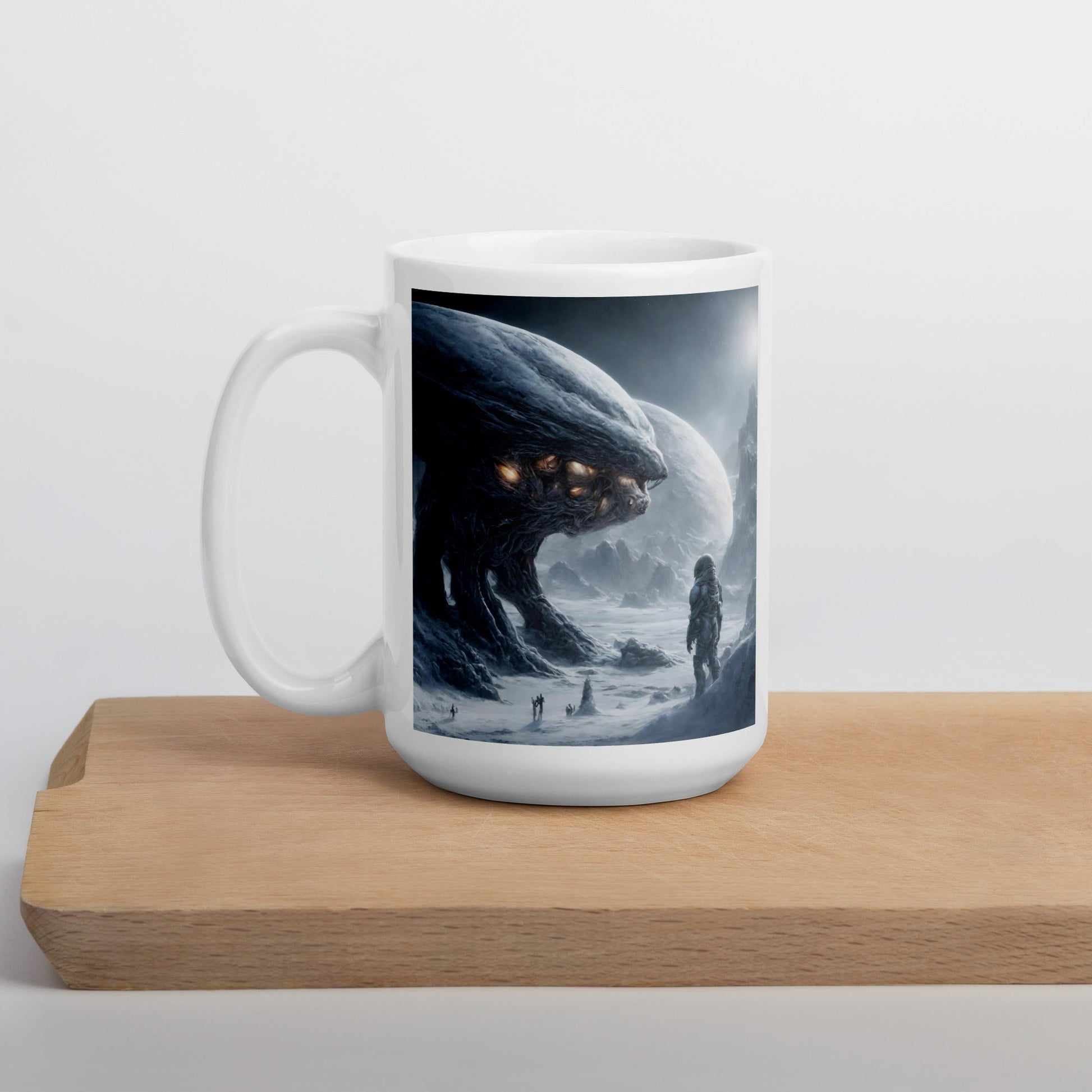 White glossy mug
