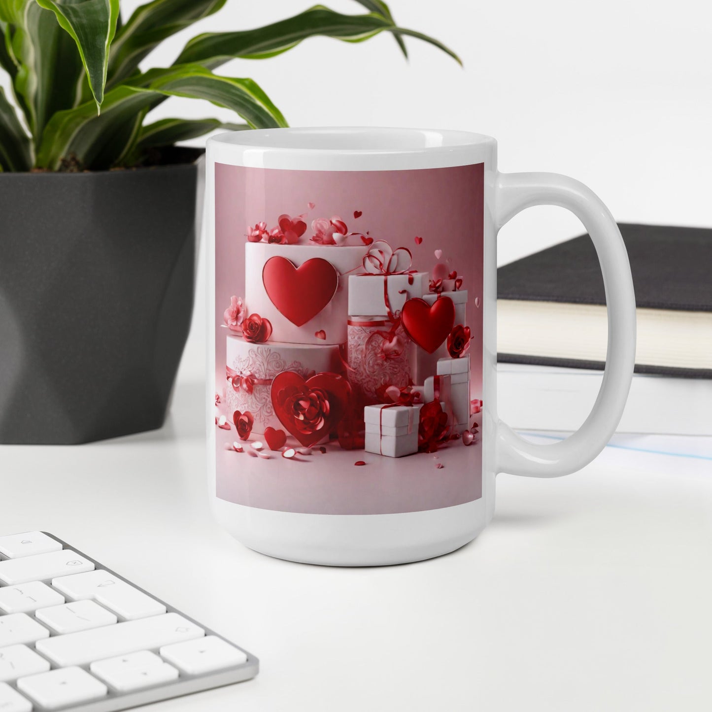 3D Art White Mug — Unique AI Designed Gift