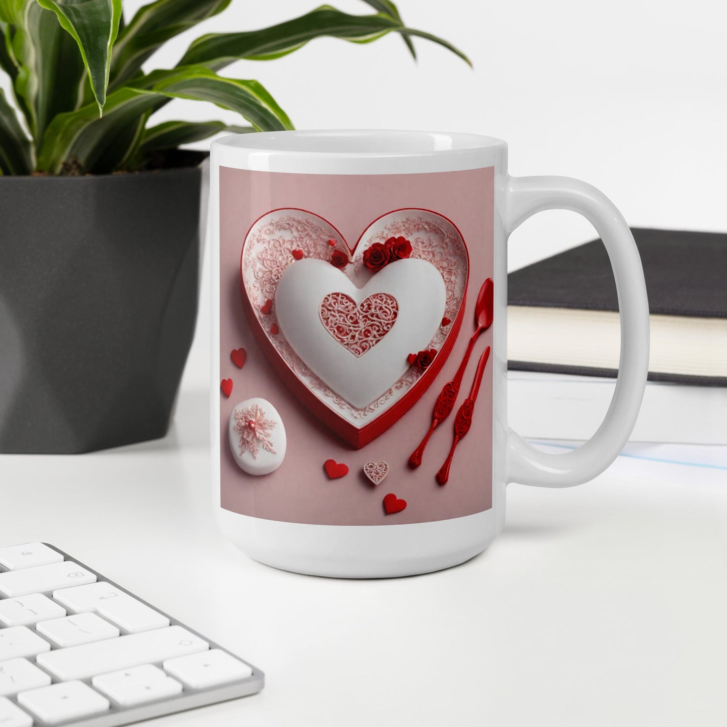 3D Art White Mug — Unique AI Designed Gift