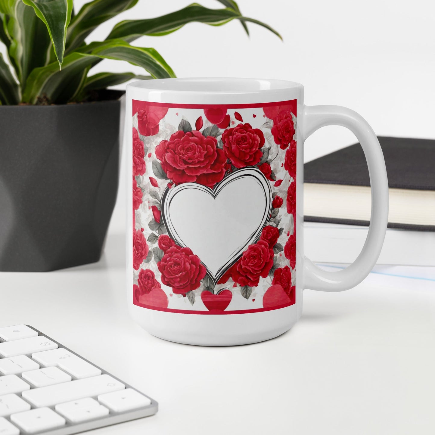 Advertisement Style White Mug — Unique AI Designed Gift