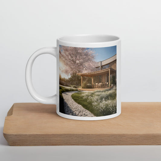 White glossy mug