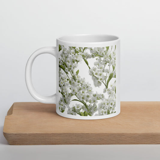 White glossy mug