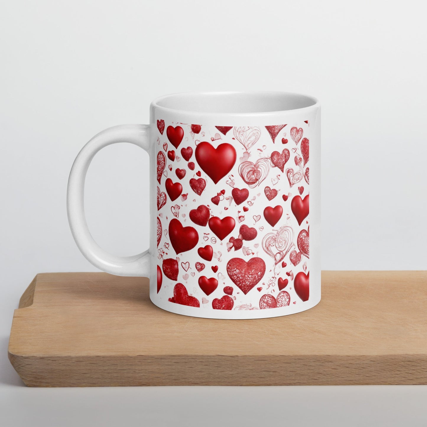 White glossy mug
