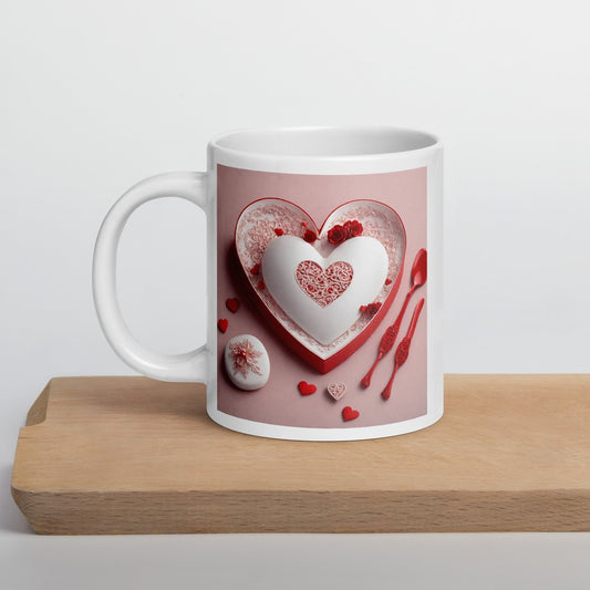 3D Art White Mug — Unique AI Designed Gift