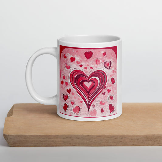 Abstract White Mug — Unique AI Designed Gift