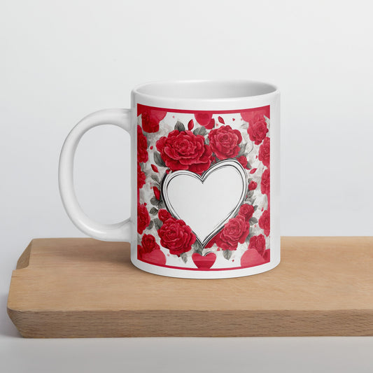 Advertisement Style White Mug — Unique AI Designed Gift