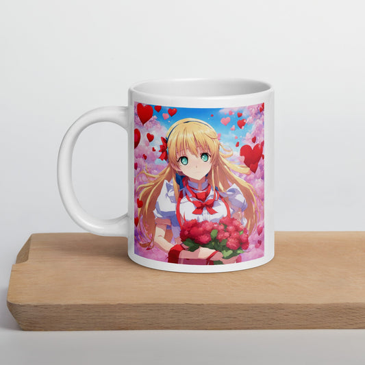 White glossy mug