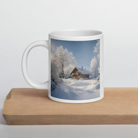 White glossy mug