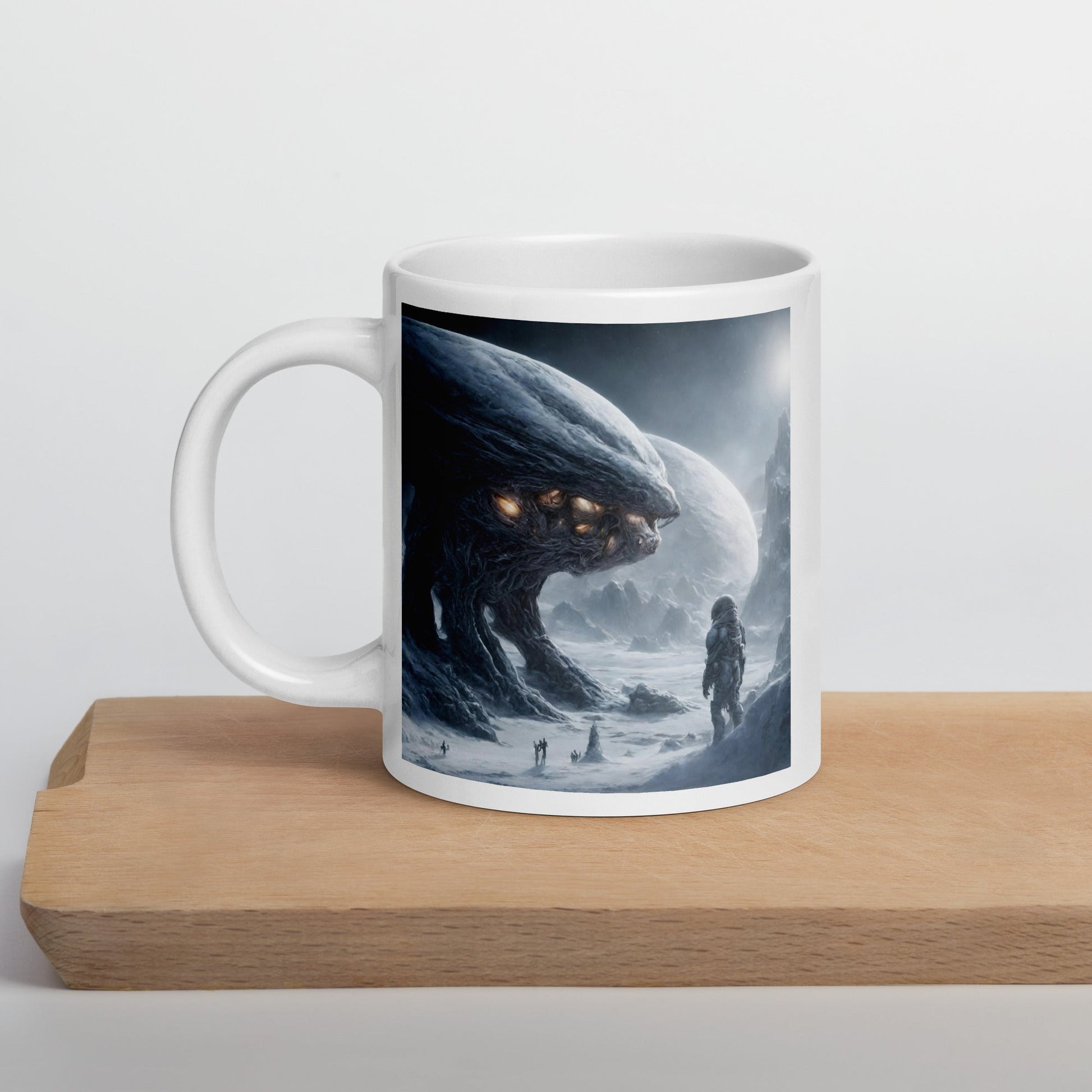 White glossy mug