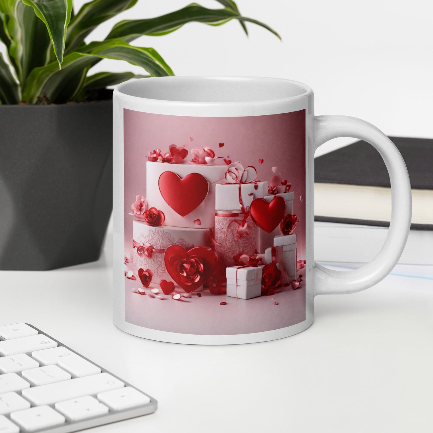 3D Art White Mug — Unique AI Designed Gift