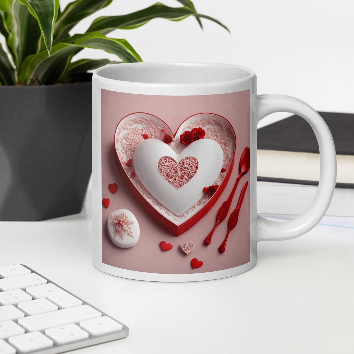 3D Art White Mug — Unique AI Designed Gift