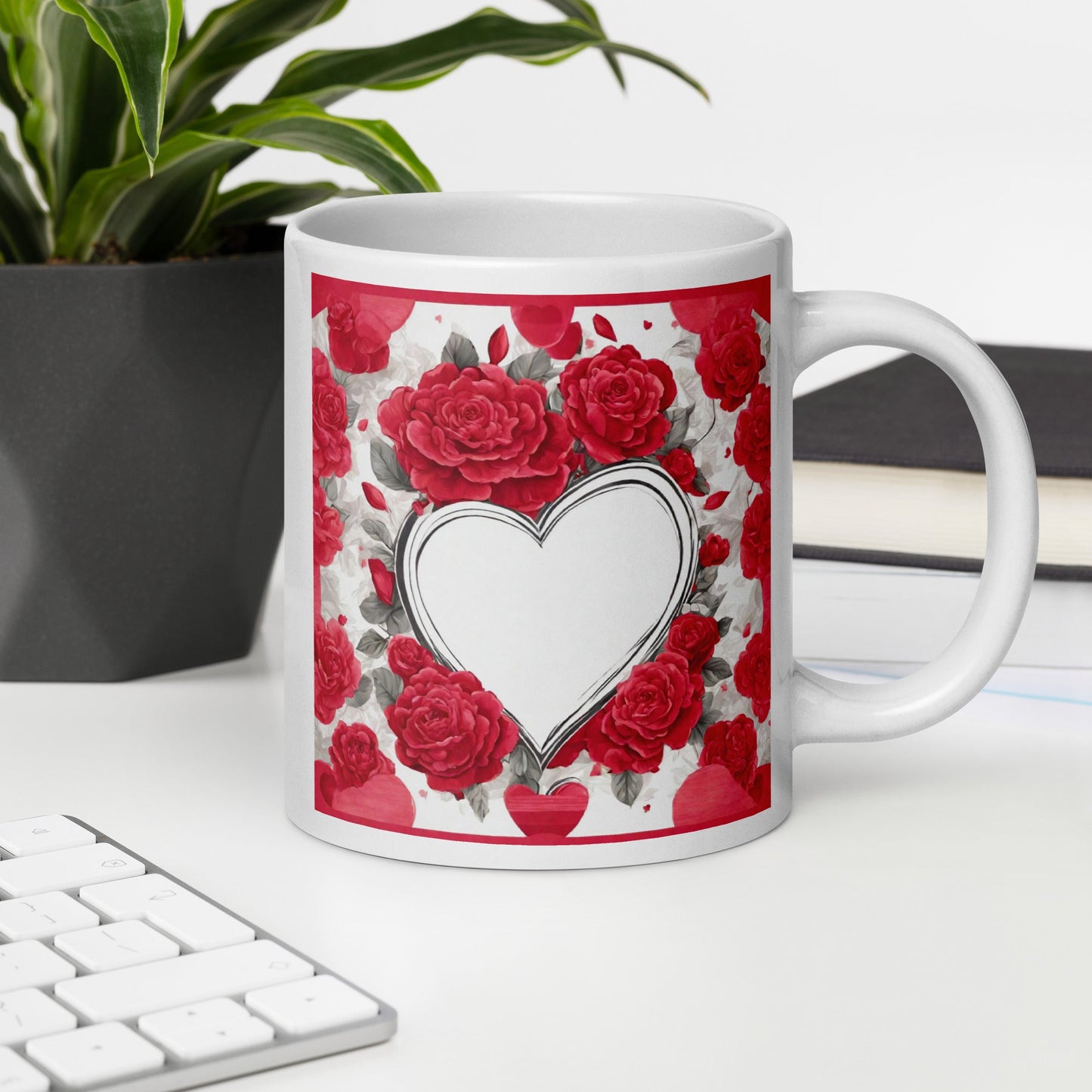 Advertisement Style White Mug — Unique AI Designed Gift