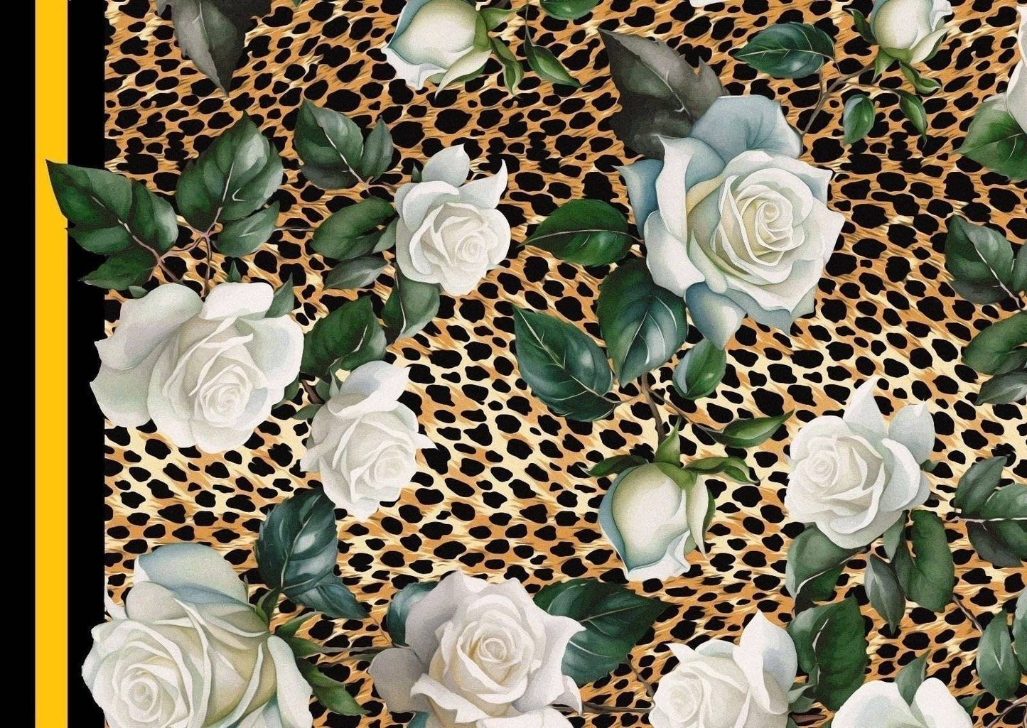 Floral and Cheetah Pattern Fabric By Metre