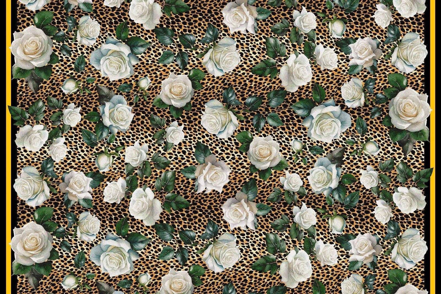 Floral and Cheetah Pattern Fabric By Metre