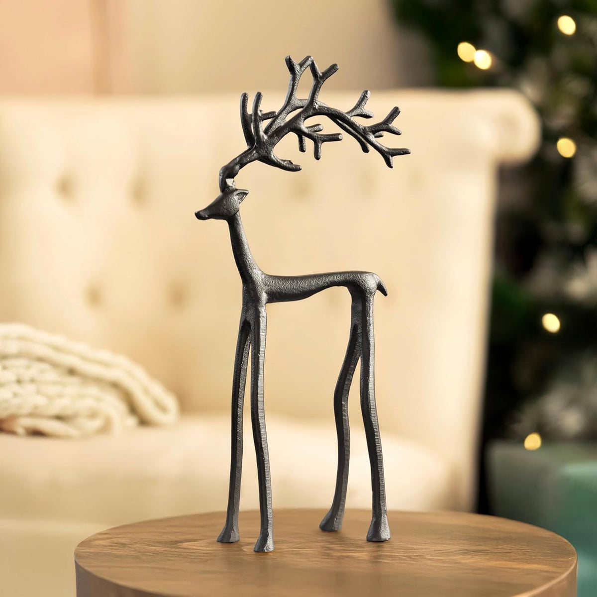 Cast Iron Effect Stag Ornament