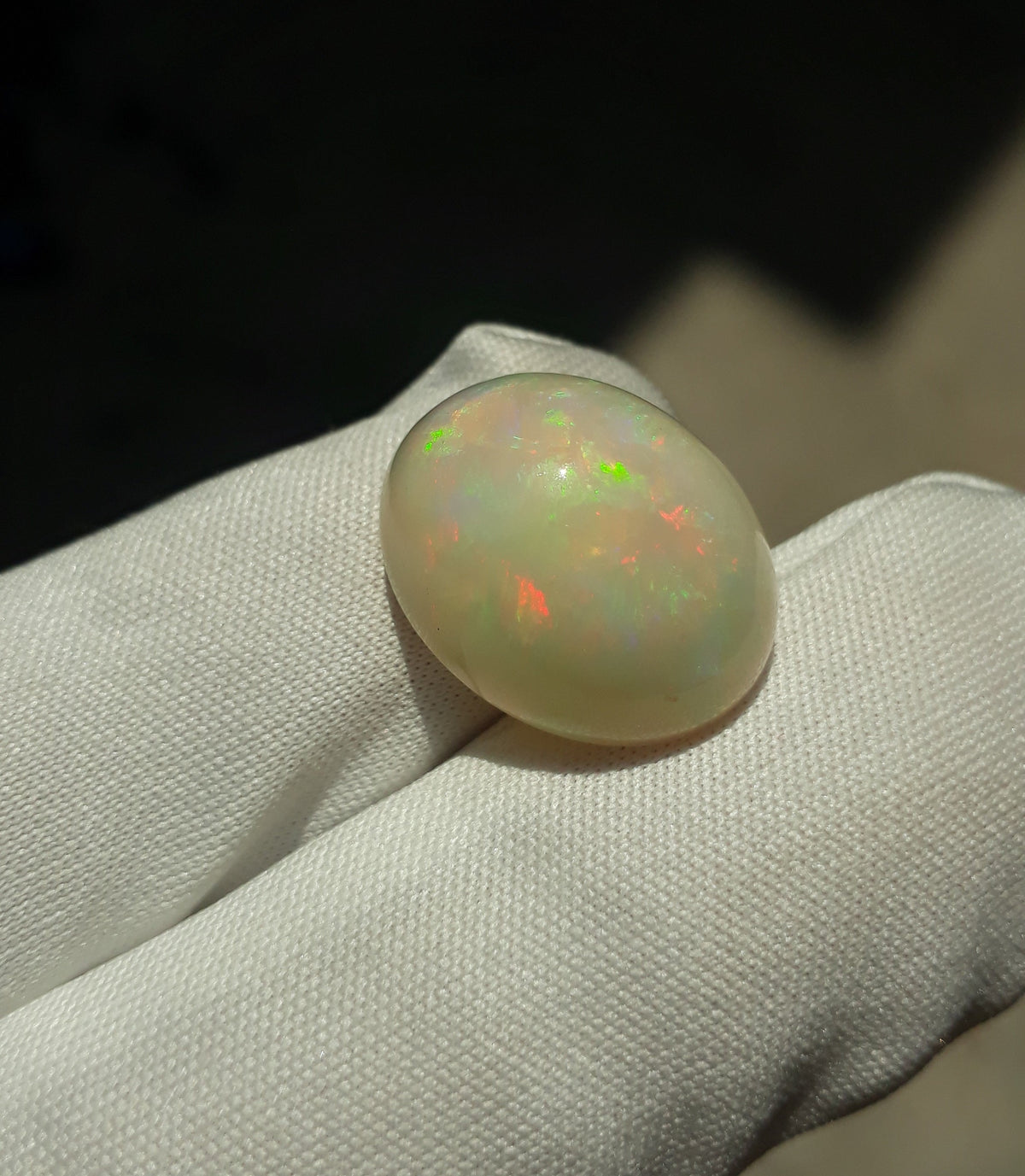 Opal for Sale - White Fire Opal - Welo Opal - October Birthstone - 18.5x15mm 12.8ct