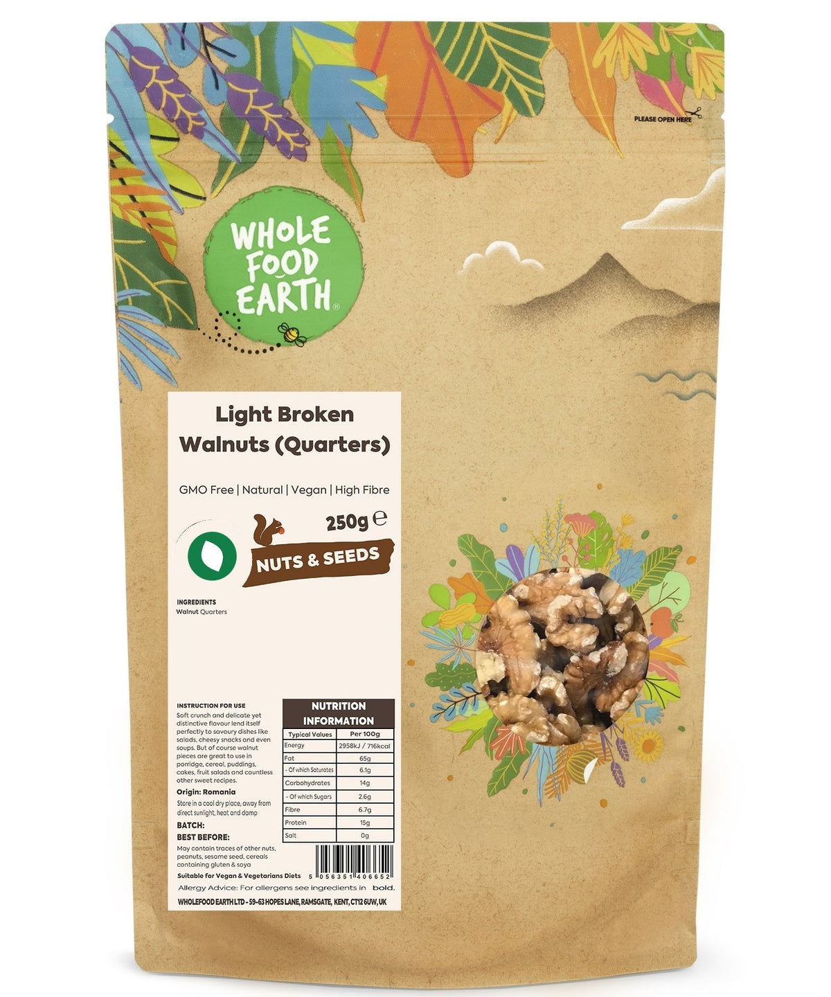 Light Broken Walnuts (Quarters)