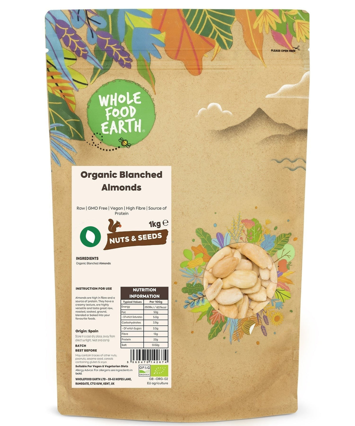 Organic Blanched Almonds