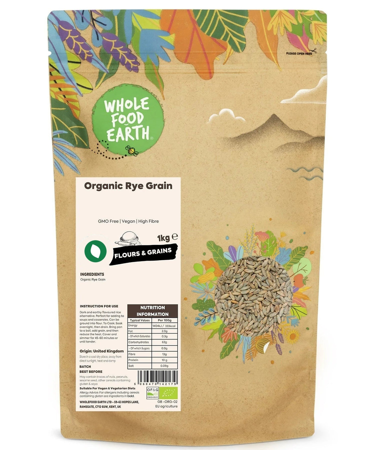 Organic Rye Grain - Serious Grains