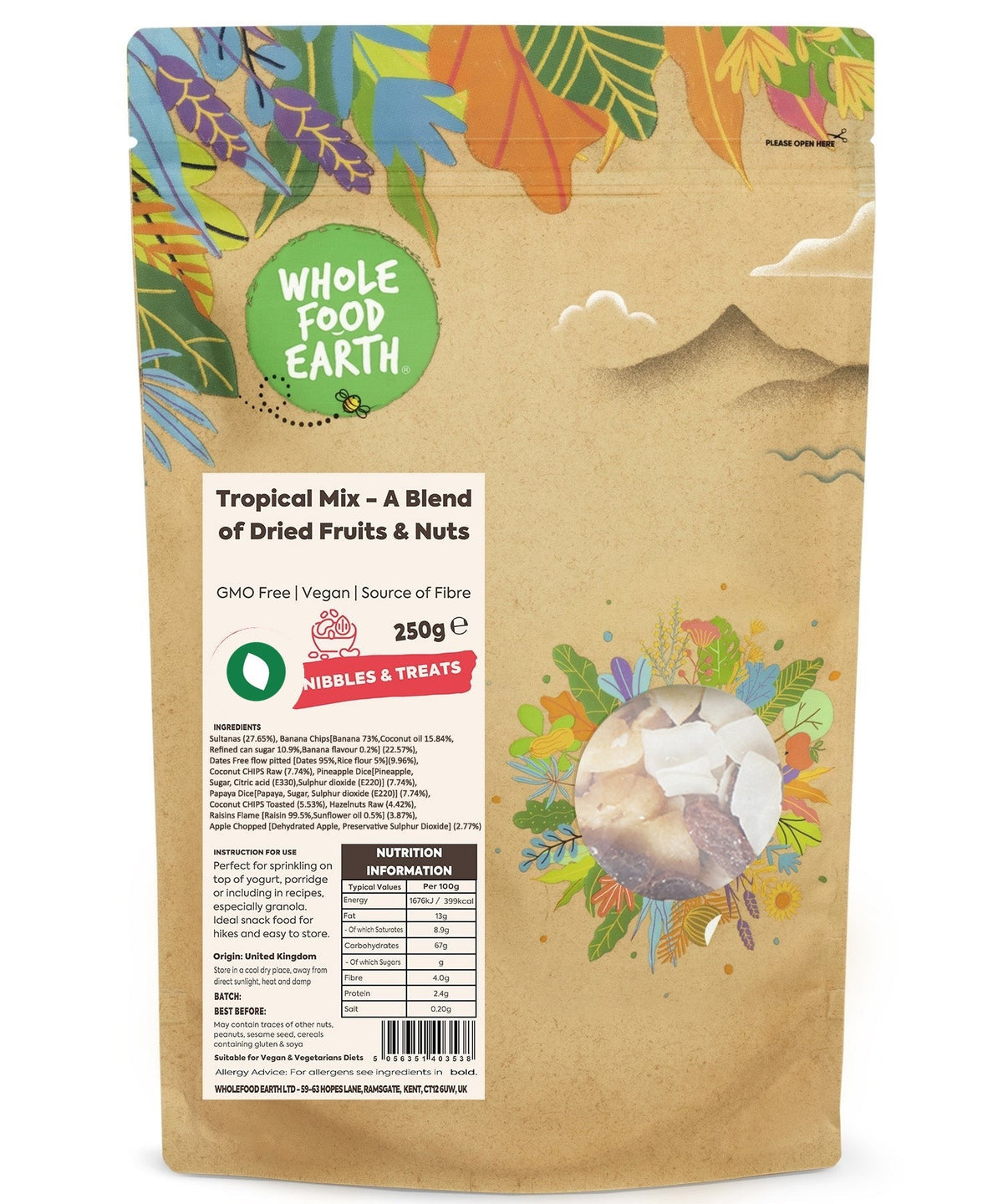 Tropical Mix - A Blend of Dried Fruits & Nuts