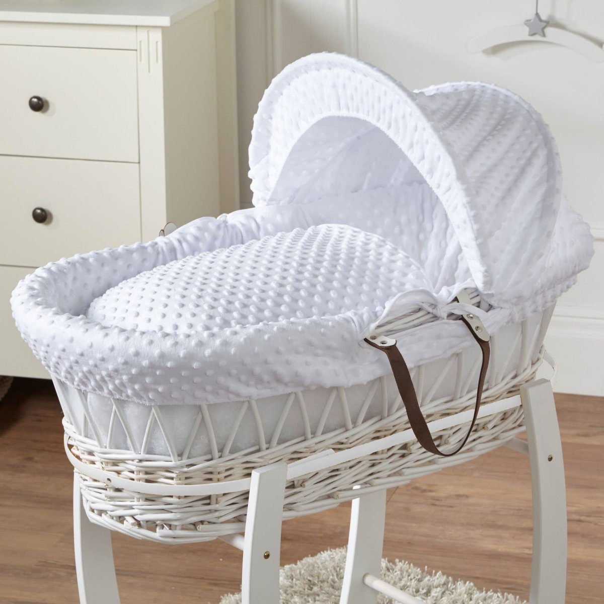 Wicker Moses Basket-No stand included.