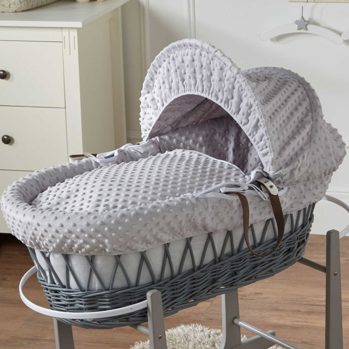 Wicker Moses Basket-No stand included.