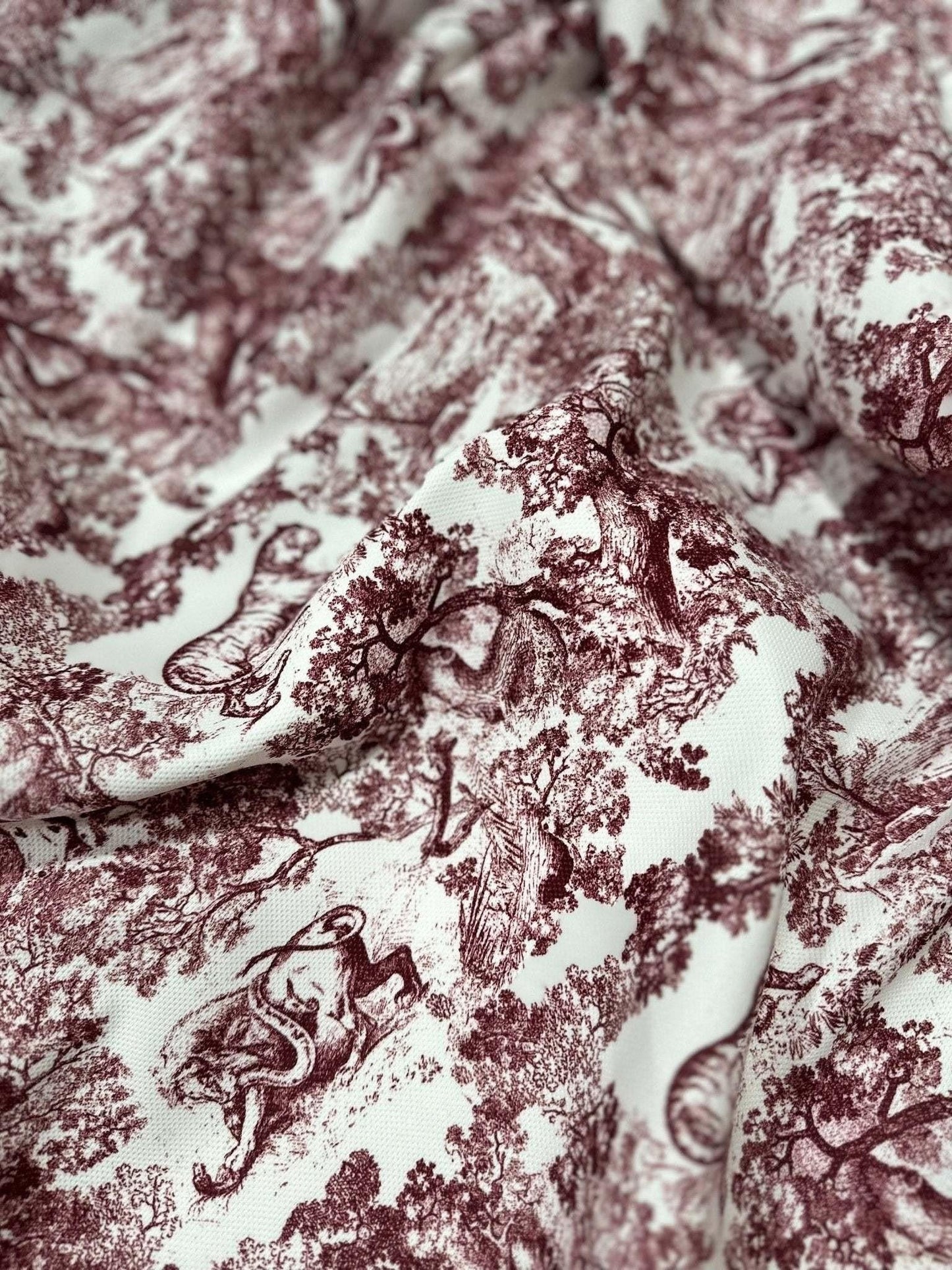 Brown Wild Forest Pattern Fabric by Metre
