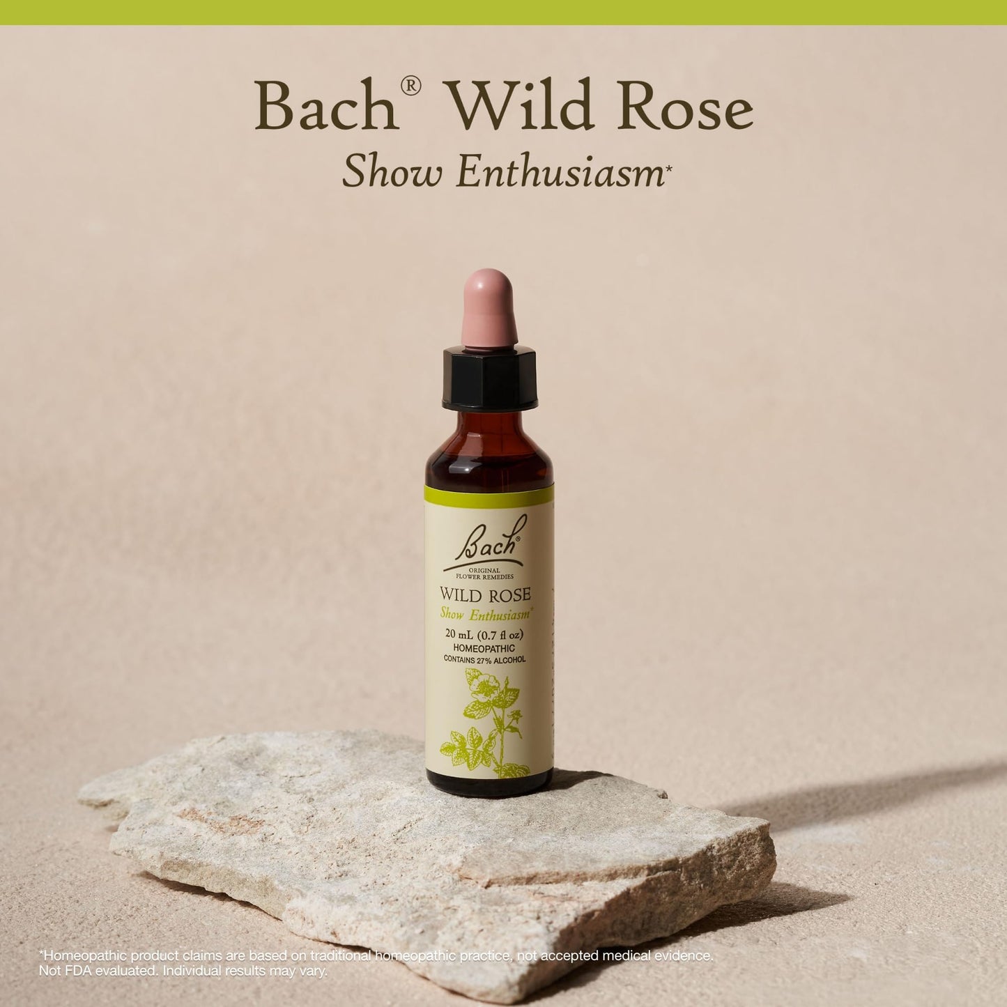 Bach Original Flower Remedies: Wild Rose - Show Enthusiasm | 20mL Dropper