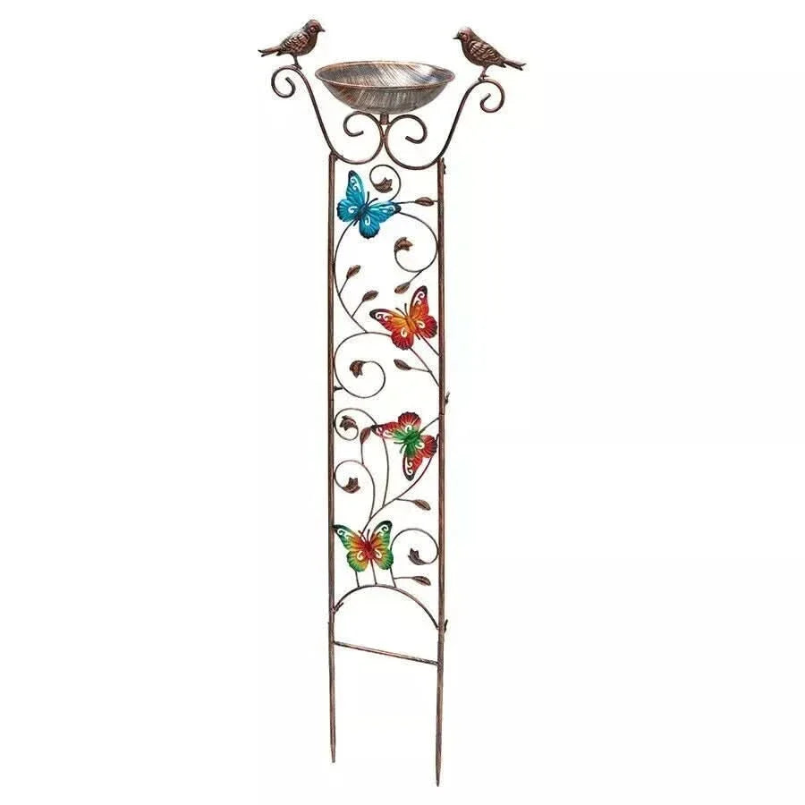 Bronze Effect Bird Bath Garden Trellis – Weatherproof Outdoor Bird Feeder