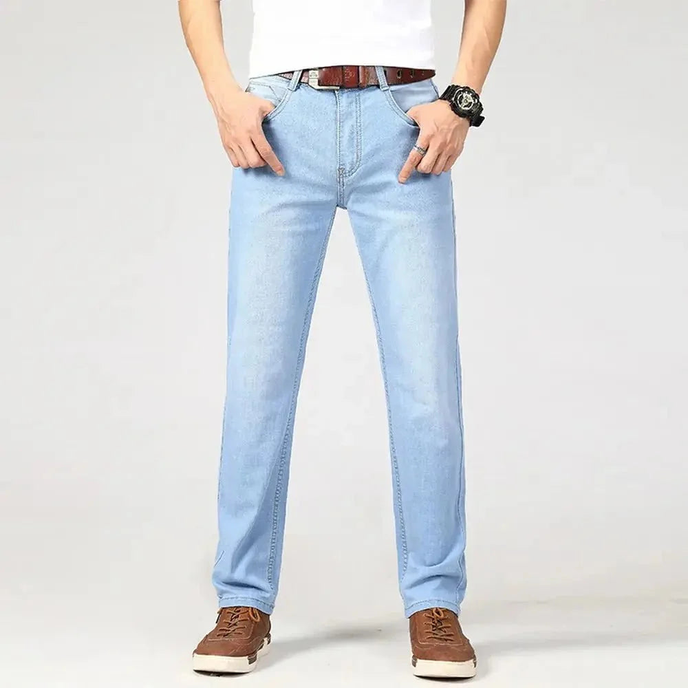 Withinlee Men's Light Blue Business Jeans – Classic Stretch Denim Trousers