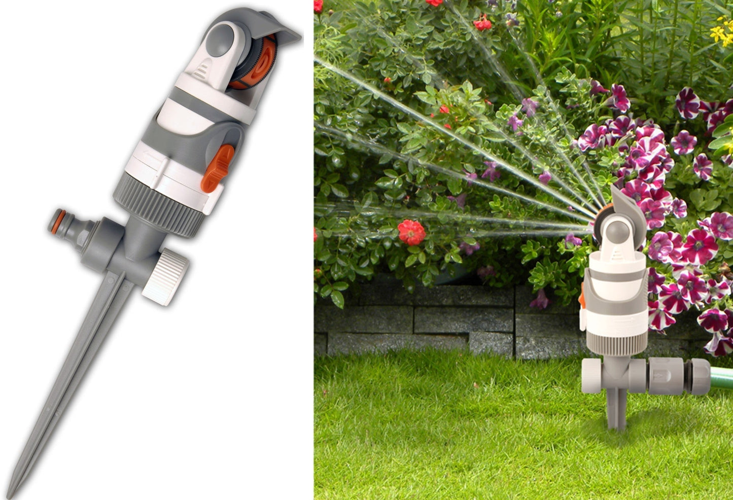 4 - Pattern Gear Drive Sprinkler White Line Outdoor Watering Kit Garden Watering