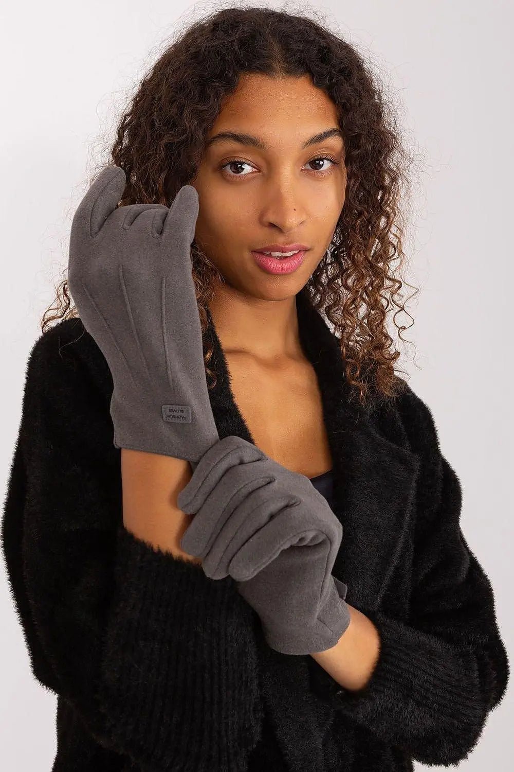 Women's Stylish Gloves with Smooth Finish, Wrist Patch & Phone Access