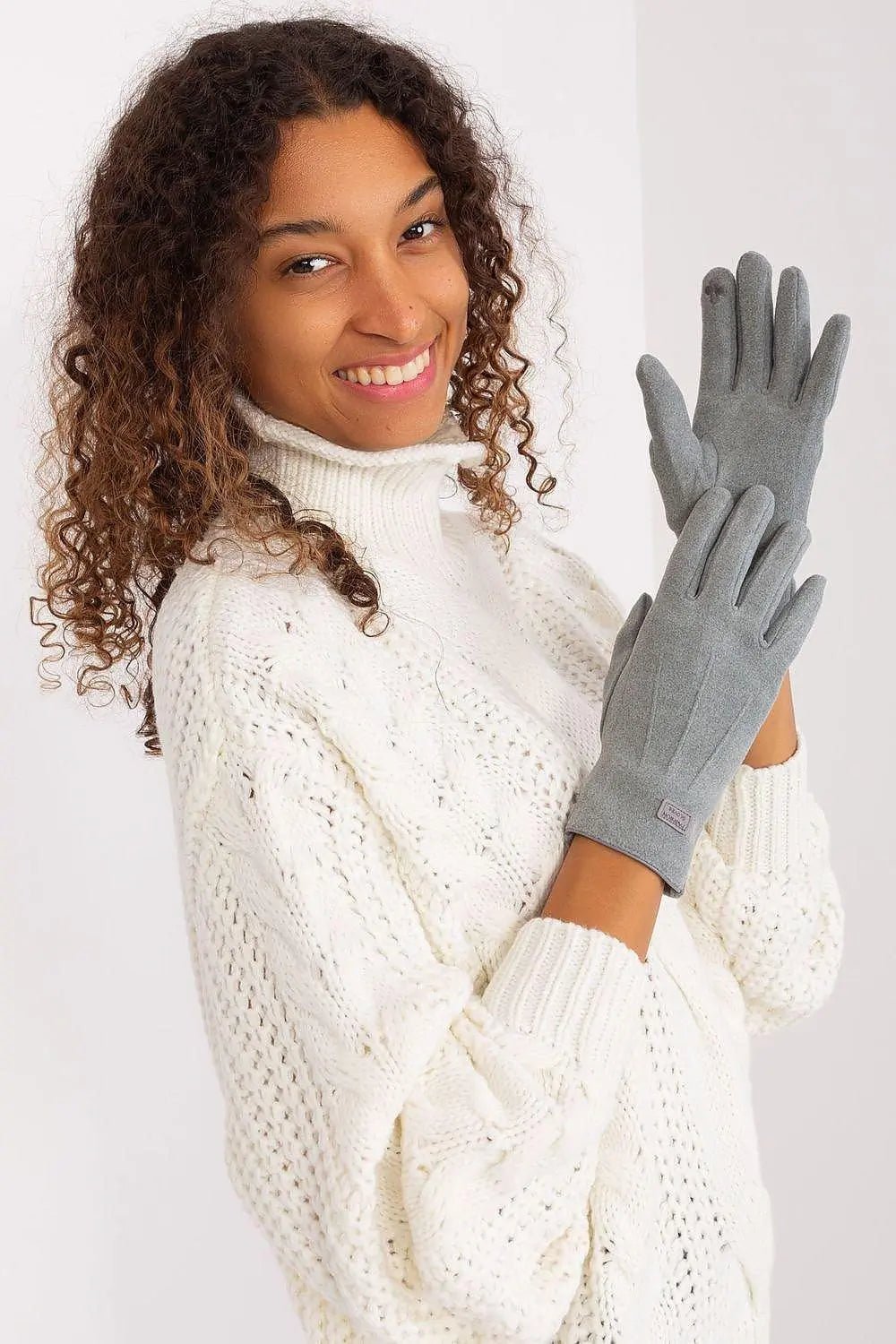 Women's Stylish Gloves with Smooth Finish, Wrist Patch & Phone Access