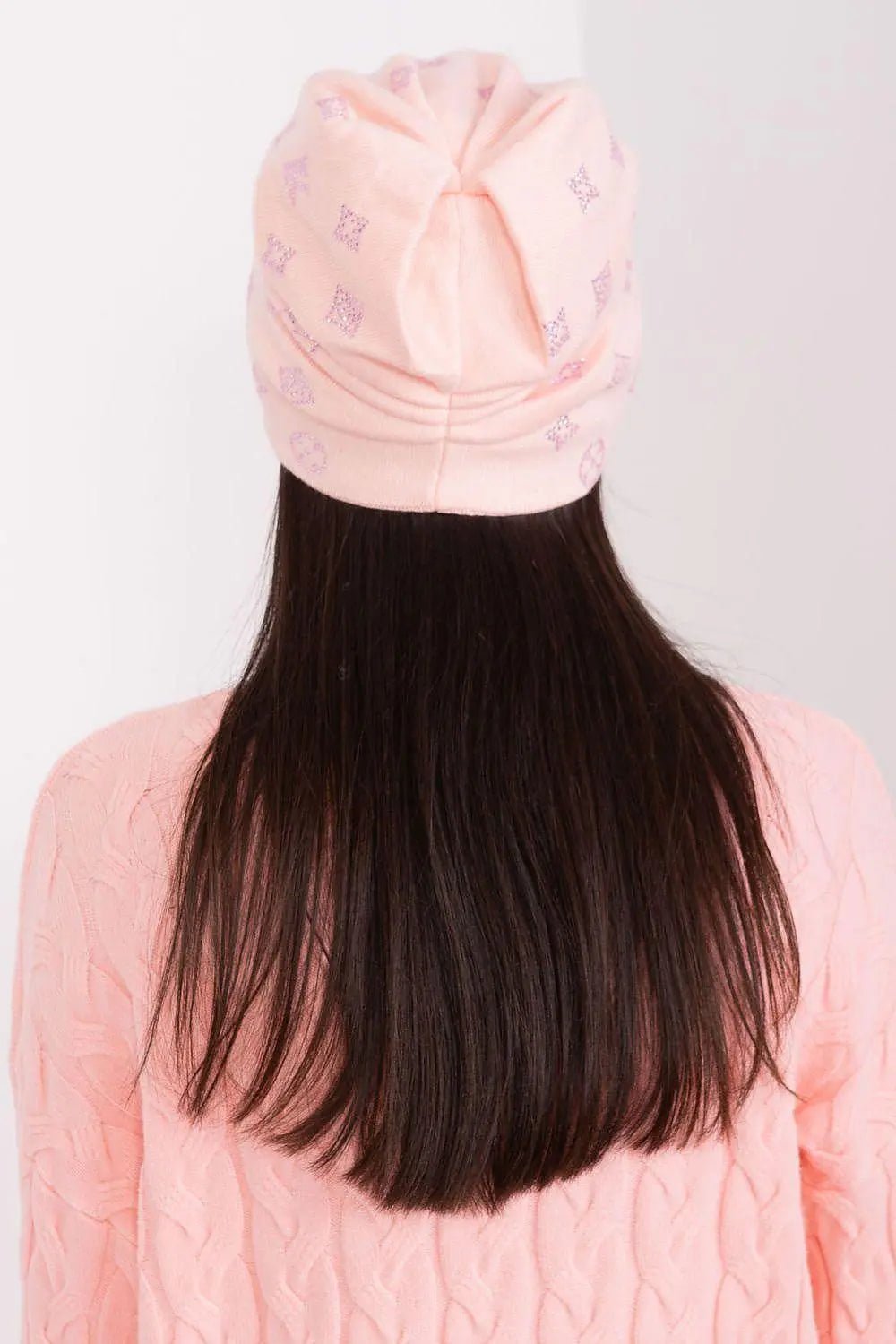 Women's Winter Beanie – Warm Cashmere Blend with Rhinestone Detail