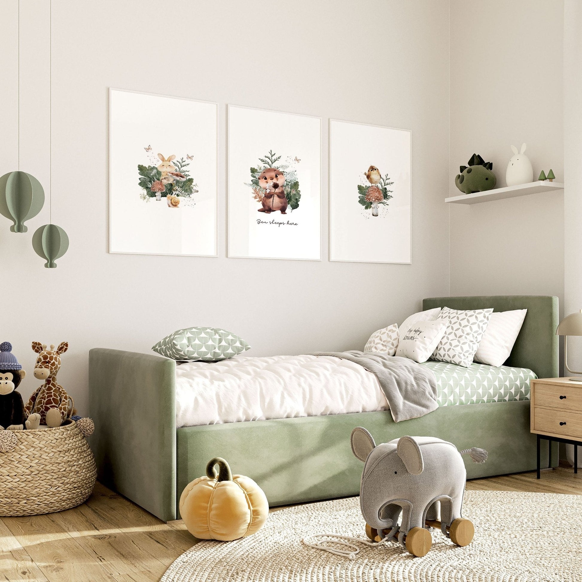 Woodland Nursery Print | Set of 3 wall art prints