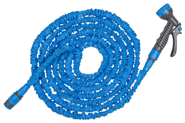 Expanding Trick Hose 7.5m - 22m Blue Outdoor Watering Kit Outdoor Hose Accessory