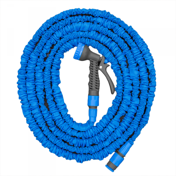 Expanding Trick Hose 7.5m - 22m Blue Outdoor Watering Kit Outdoor Hose Accessory
