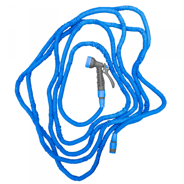 Expanding Trick Hose 7.5m - 22m Blue Outdoor Watering Kit Outdoor Hose Accessory