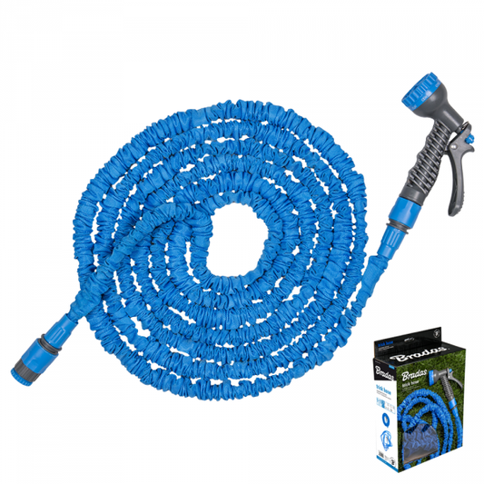 Expanding Trick Hose 7.5m - 22m Blue Outdoor Watering Kit Outdoor Hose Accessory