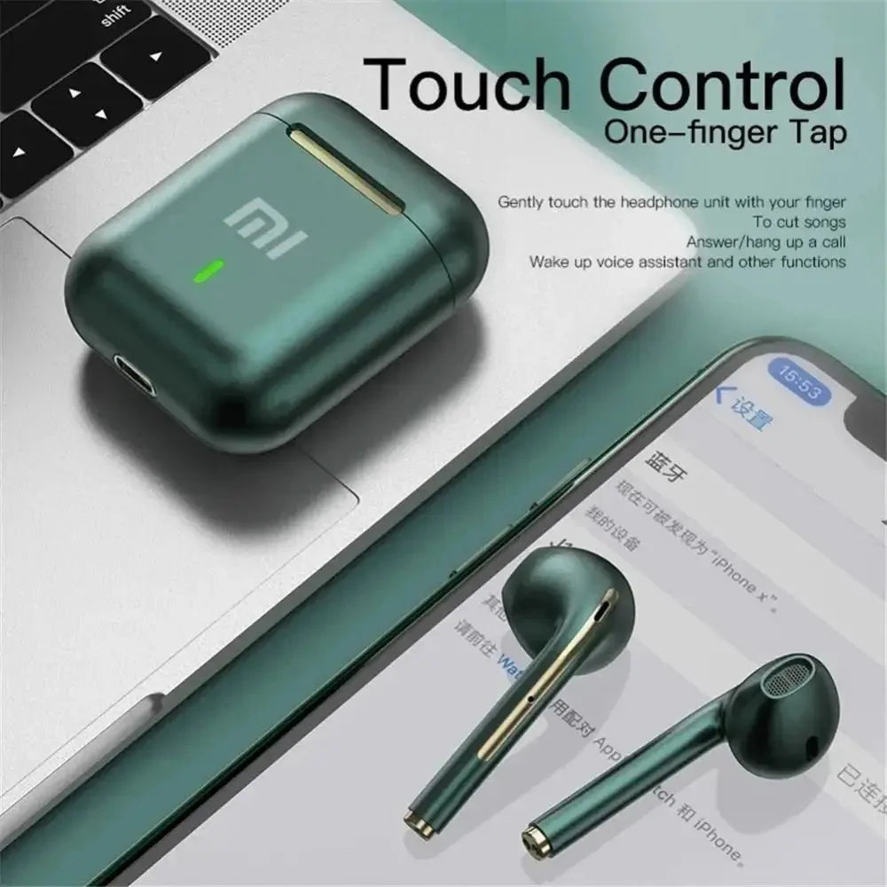 Xiaomi J18 TWS Wireless Earphones: Bluetooth In-Ear Headphones with Mic, Touch Control & Stereo Sound for Sports/Gaming