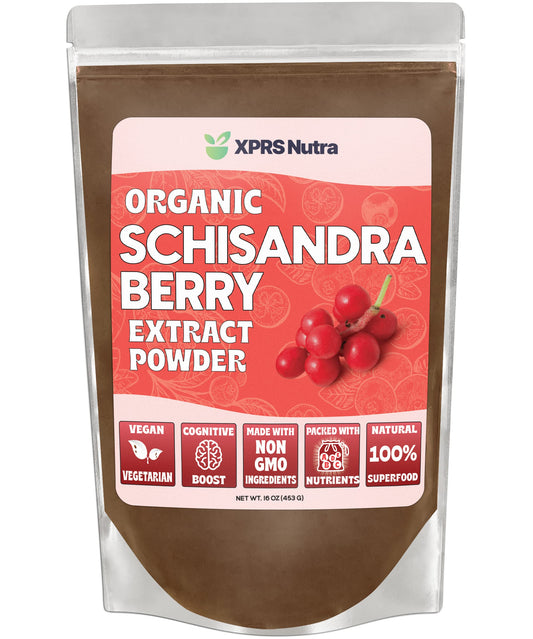 XPRS Nutra Organic Schisandra Berry Powder Extract | USDA Organic, Cognition & Immunity (16 oz)