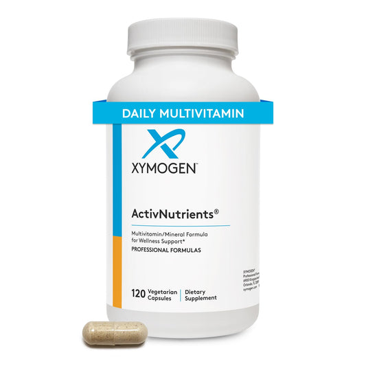 XYMOGEN ActivNutrients with Iron & Copper – Premium Multivitamin & Mineral for Wellness, Energy & Mood Support (120 Capsules)