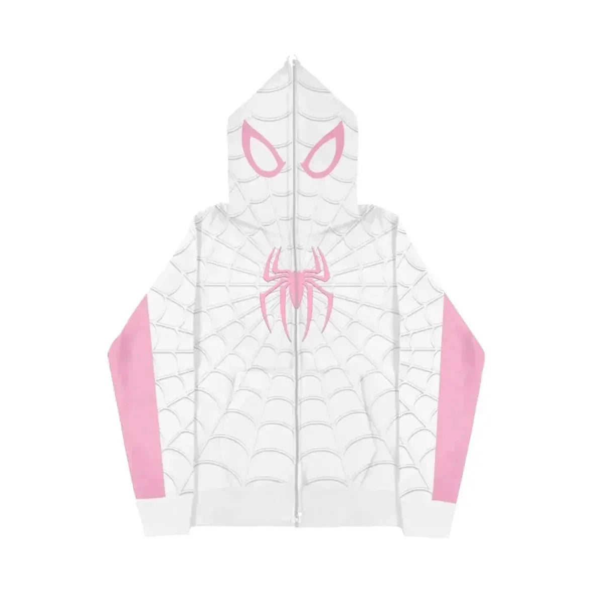 Y2K Spider Web Red Hoodie Sweatshirt - Harajuku Punk Grunge Women's Hip Hop Hoodie