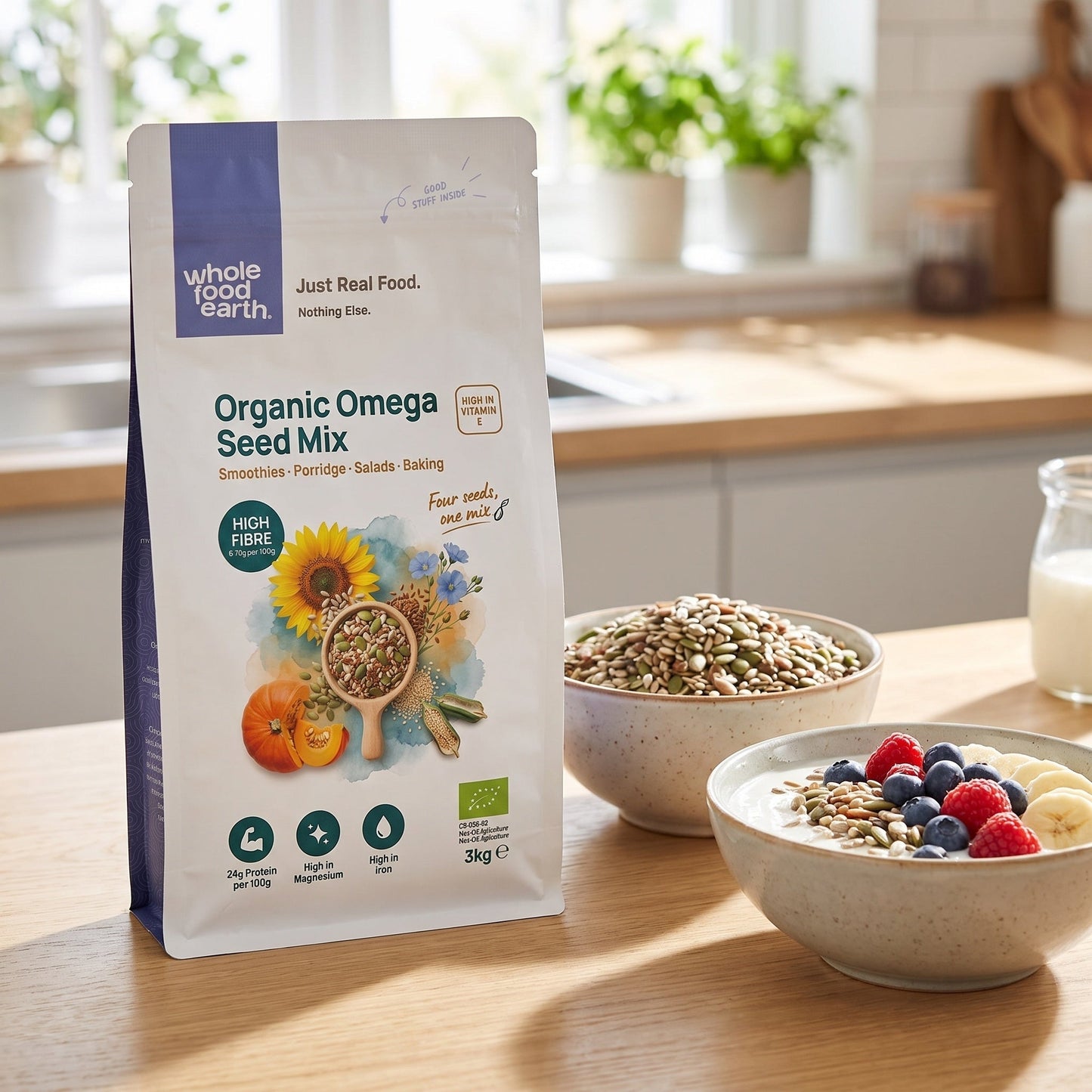 Organic Omega Seed Mix - (A blend of 4 Nutritious Seeds)